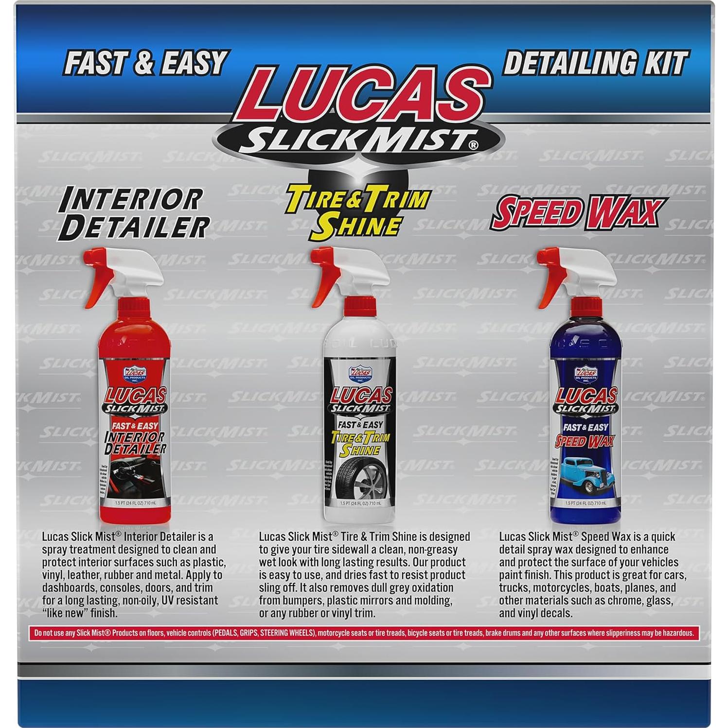 Kit de Detalle Lucas Oil Slick Mist 10558 - Brillo y Protección