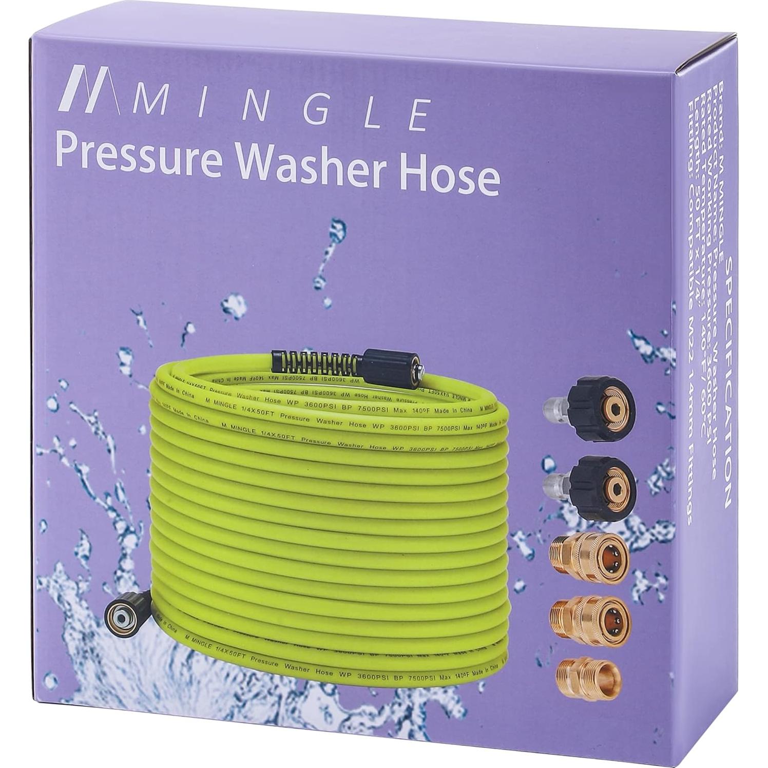 Manguera de Lavadora a Presión M MINGLE 50 FT 3600 PSI