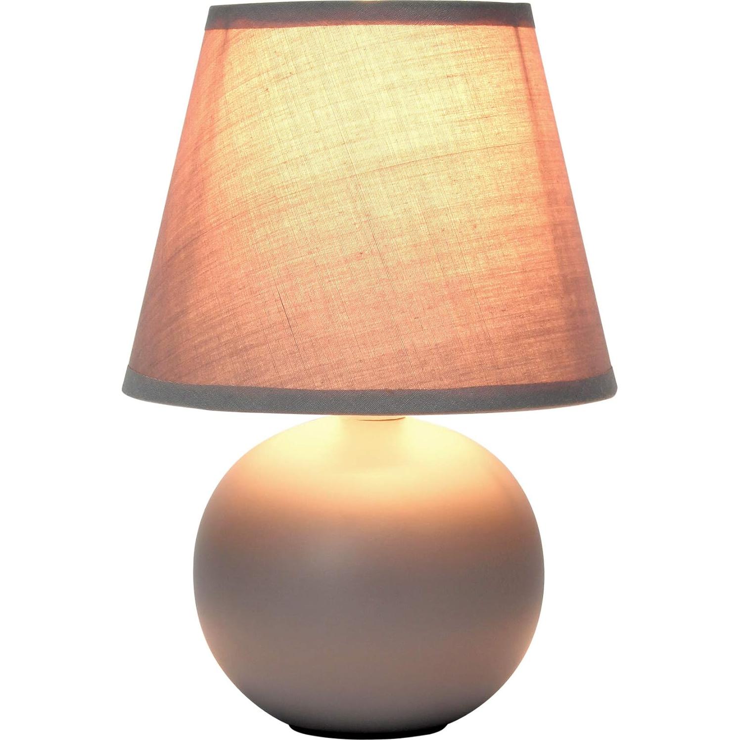 Lámpara de mesa mini globo Cerámica Diseños Simples 22 cm