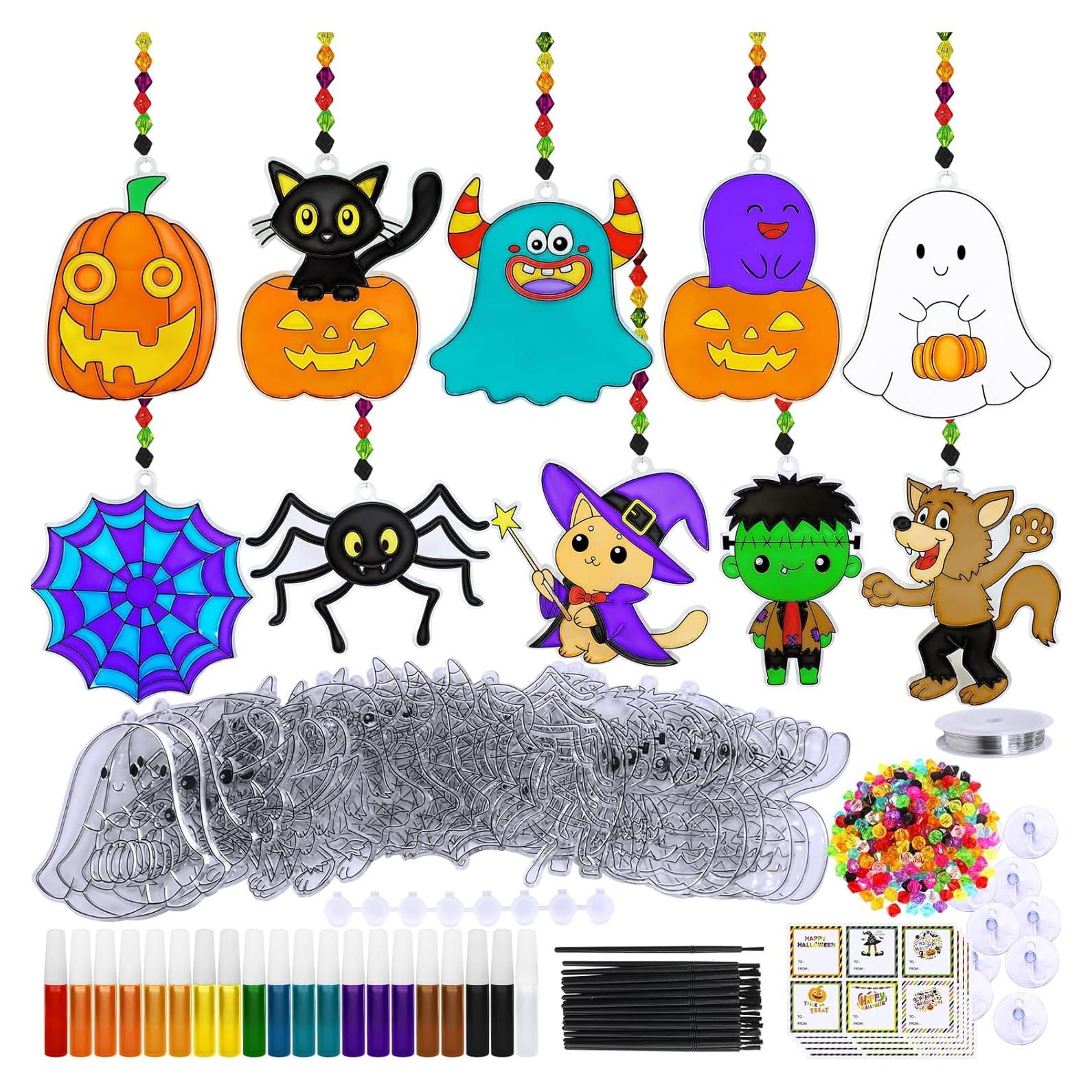 Kit de Manualidades Halloween Winlyn 30 Suncatchers DIY