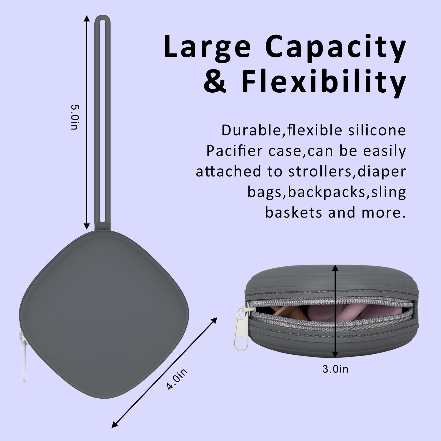Funda de Sujetador de Chupete Swelive 2 Piezas Silicona BPA Free