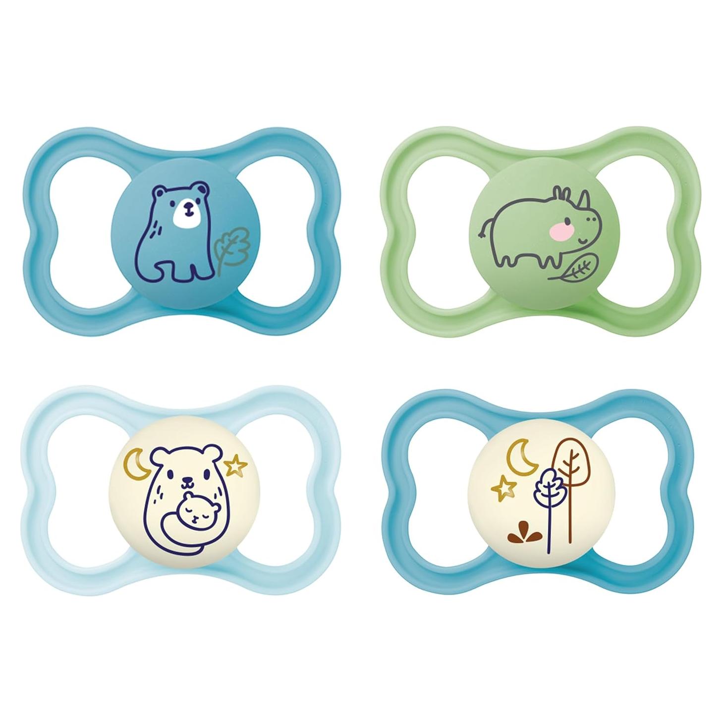 Chupete MAM Air Day & Night 16+ Meses Piel Sensible 4 Unidades