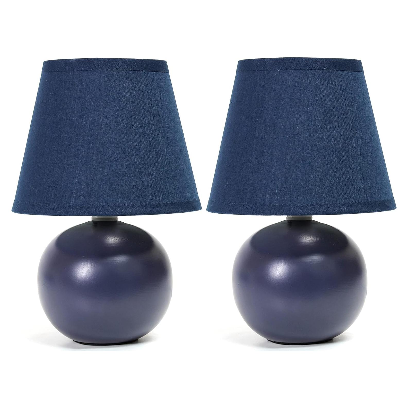 Lámpara de Mesa Mini Simple Designs LT2008-BLU Set de 2 Azul