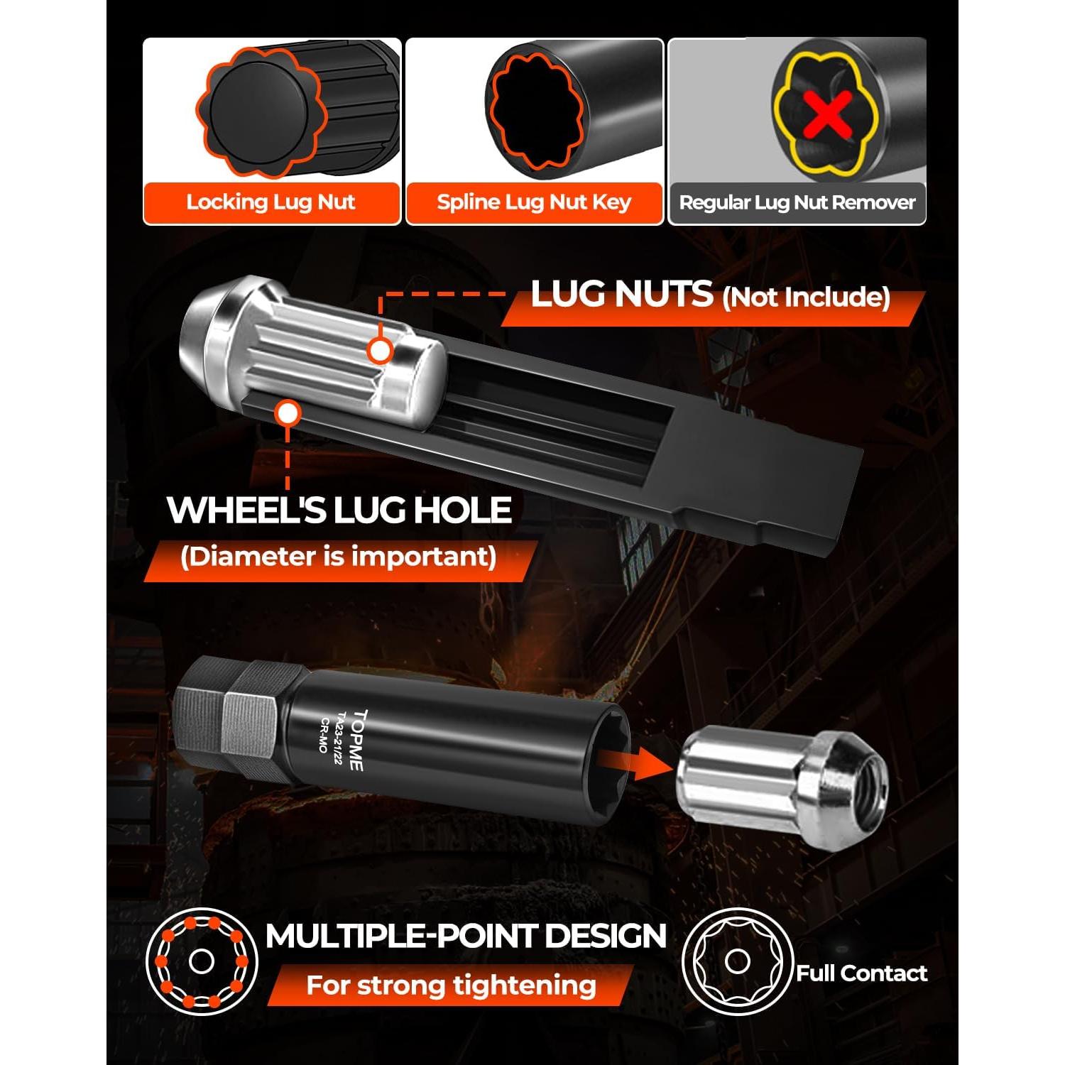 Enchufe de Tuerca 10 Spline Topme para Camiones y SUV