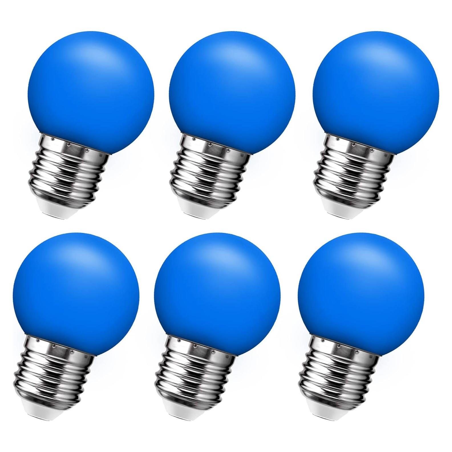 Bombilla LED Azul E26 Flaspar 1W 150lm 6 Paquetes