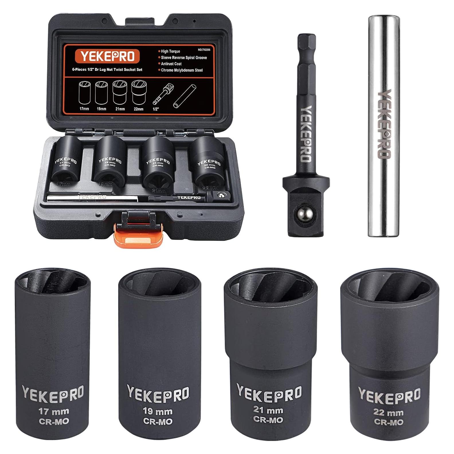 Juego de Herramientas para Remover Tuercas YEKEPRO 6 Piezas