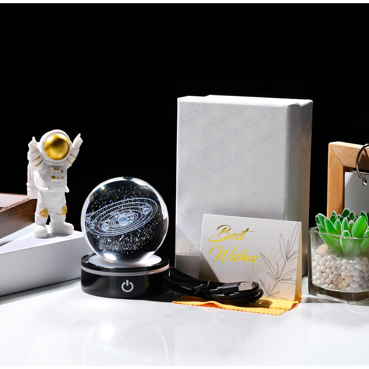 Modelo 3D Sistema Solar Enjinkail Bola de Cristal 80mm LED