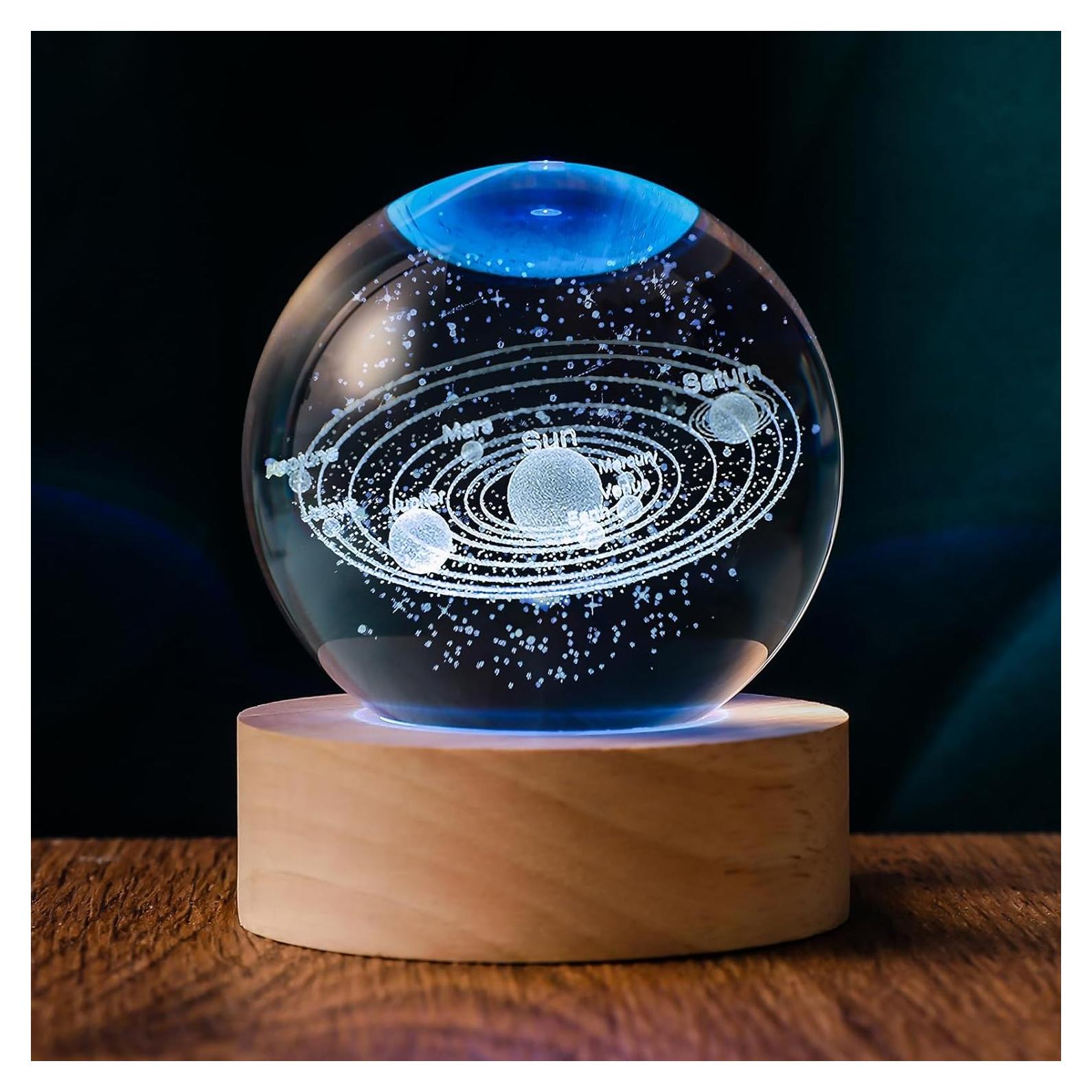 Bola de Cristal 3D del Sistema Solar QIANRUNA 60mm LED