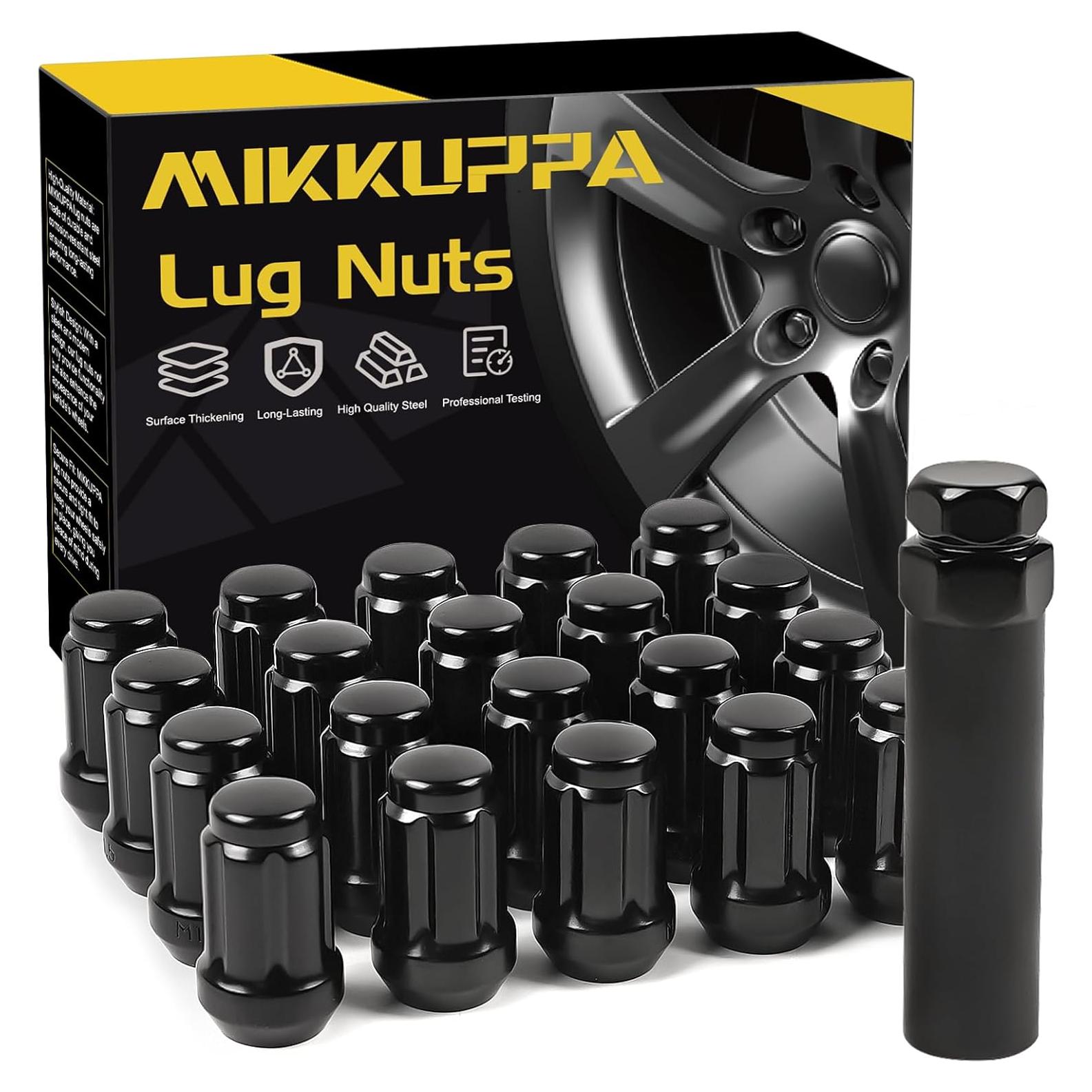 Tuercas de Rueda MIKKUPPA M12x1.5 Negras - 20 Piezas