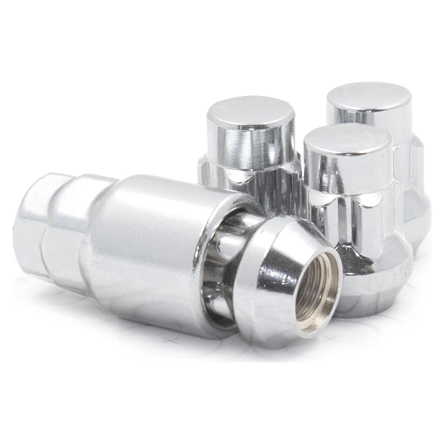 Tuercas de Seguridad para Ruedas Acorn Cromo 1/2"-20 Juego de 4