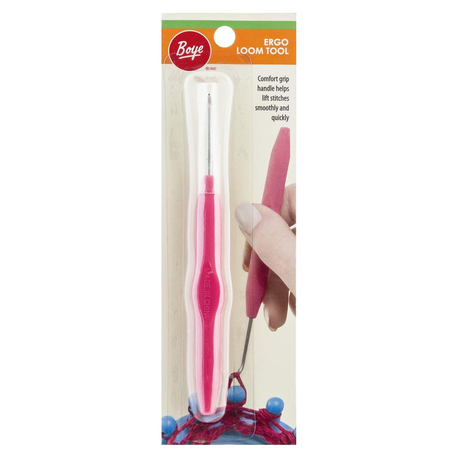 Gancho Ergonómico para Telar de Tejer Boye - 1 Unidad Rosa