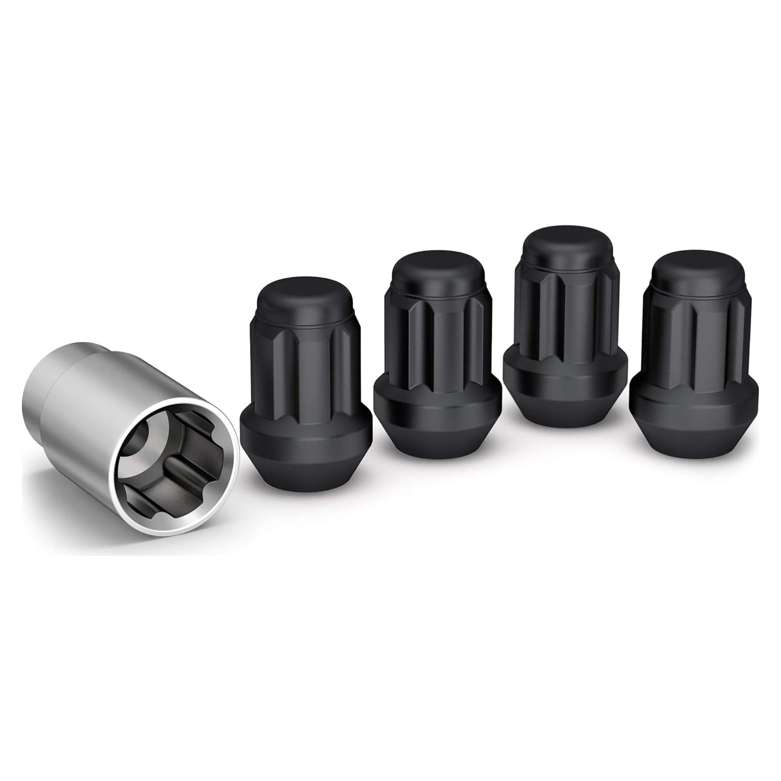 Tuerca de Rueda M12x1.5 White Knight 40700SMBT - 4 Piezas Negras Mate