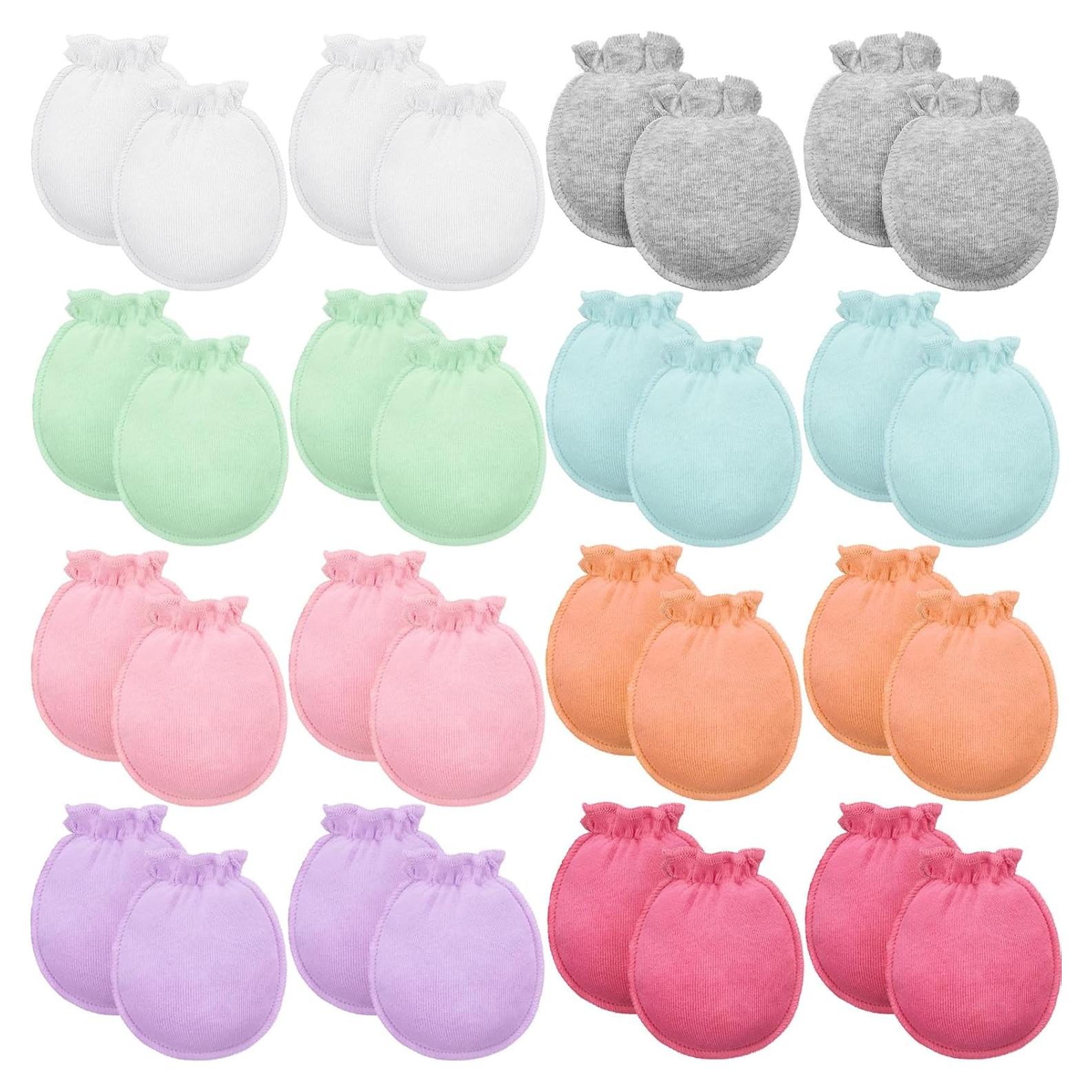 16 Pares Manoplas de Algodón Syhood para Bebés 0-6 Meses