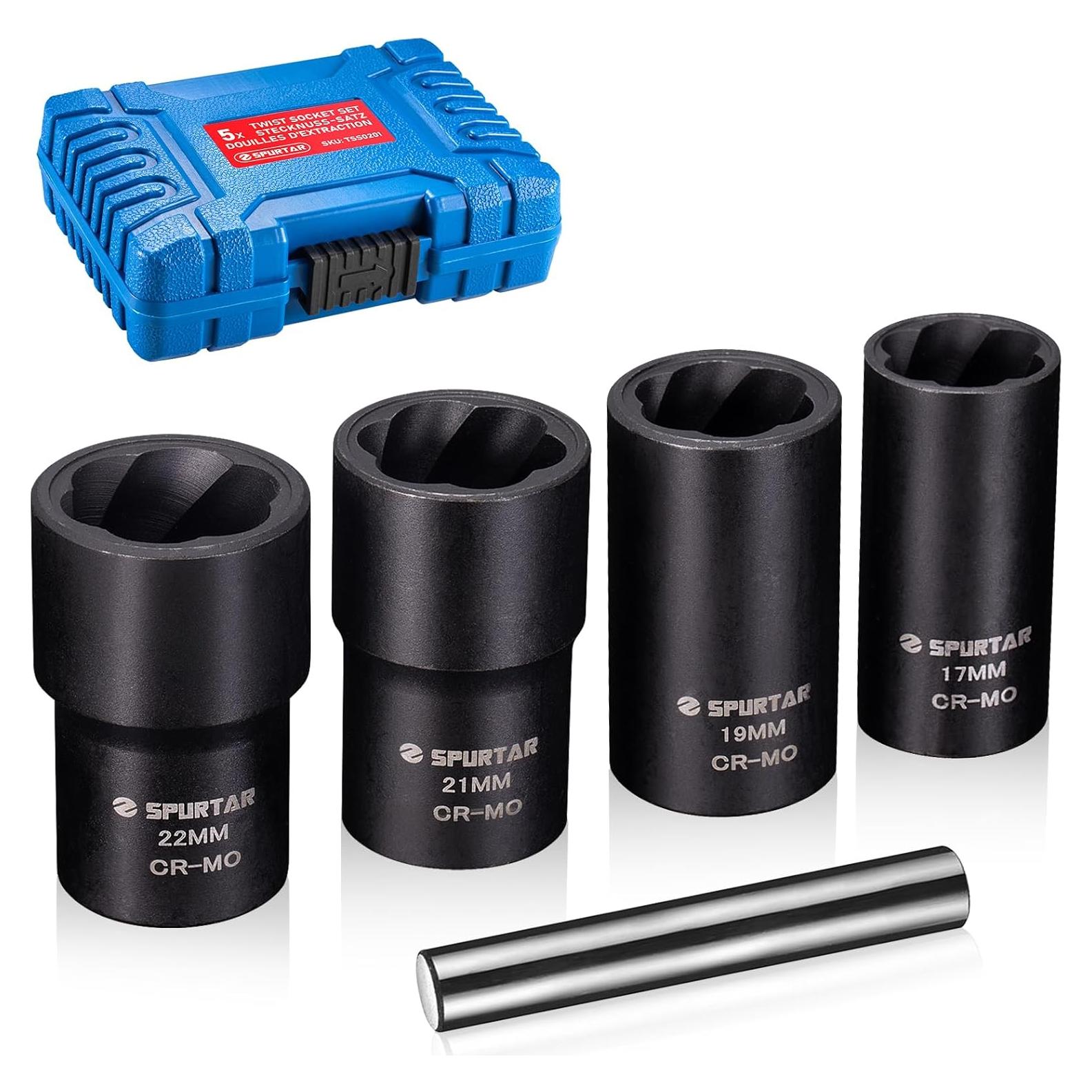 Juego de Extractores de Tuercas Spurtar 5 Pcs 17-22mm