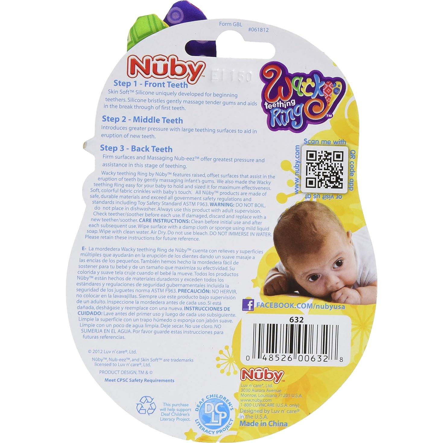 Anillo de Dentición Nuby 632 Multicolor 14x8 cm