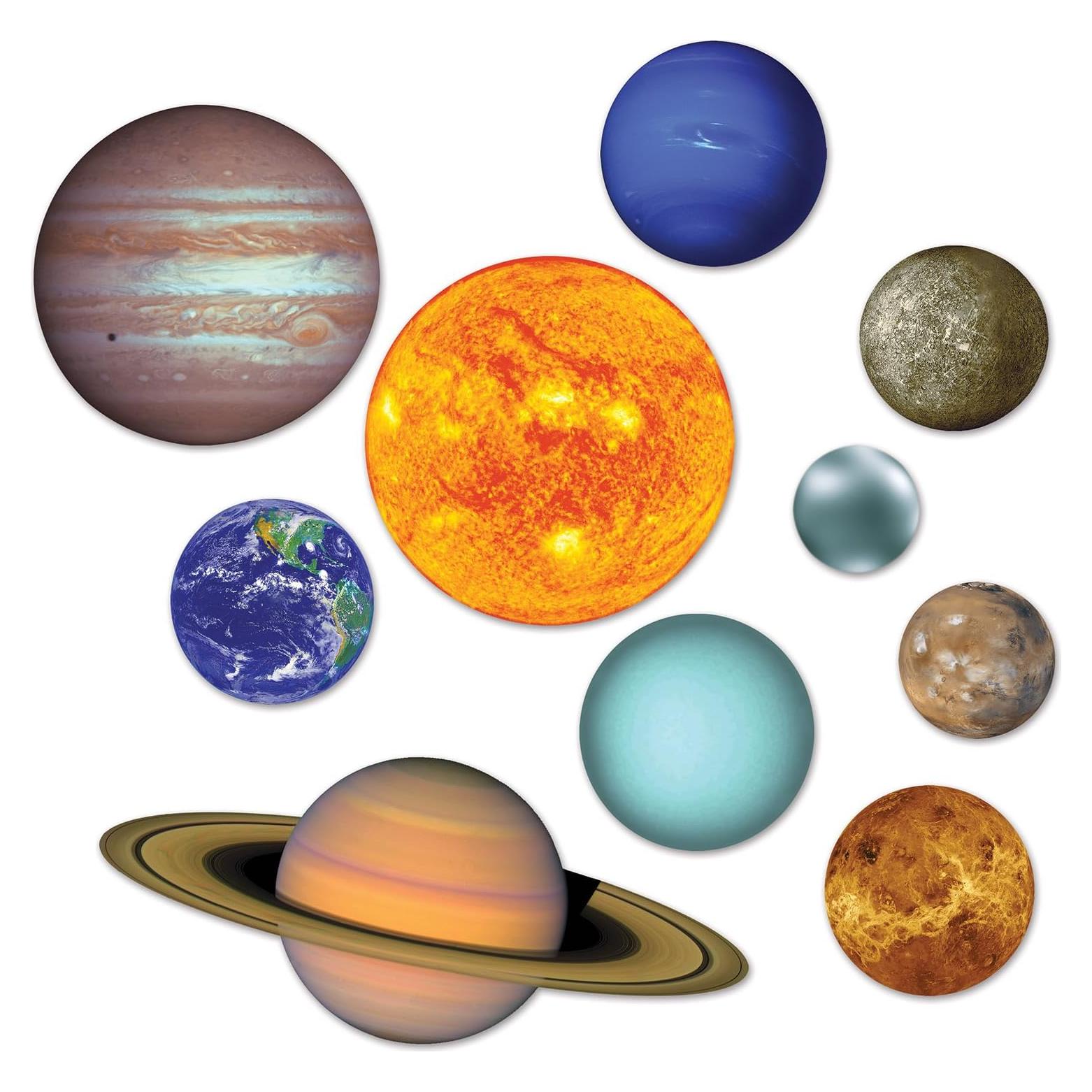 Recortes del Sistema Solar Beistle - 10 Piezas en Cartón