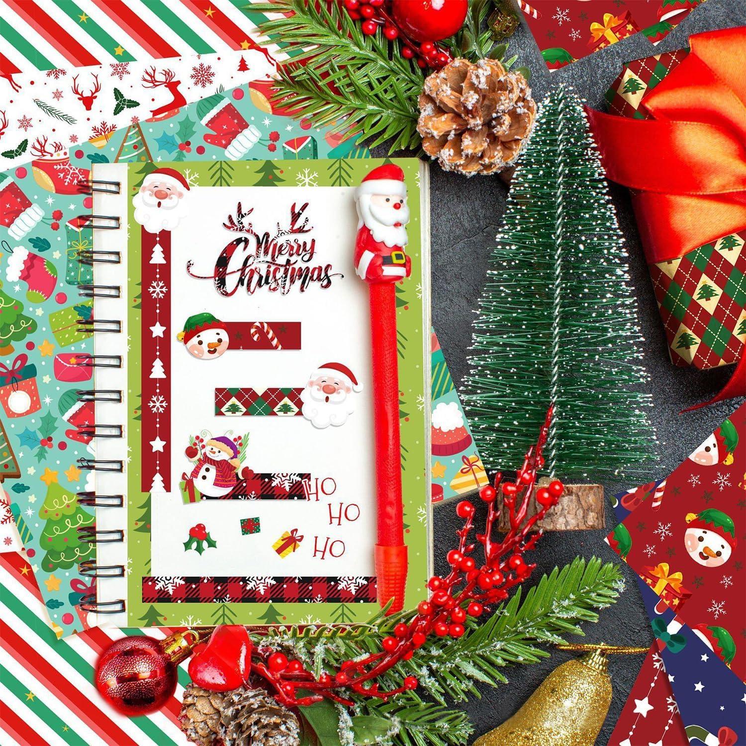 Juego de Papel de Patrón Navideño Sorkwo 24 Hojas 30.48cm