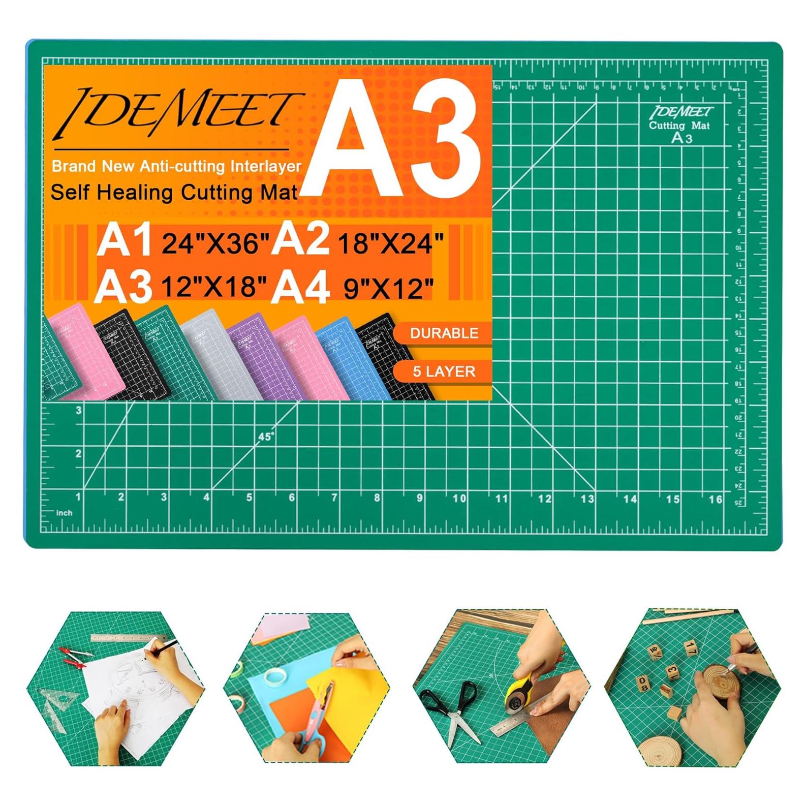 Alfombrilla de Corte Autocurativa Idemeet 45x30cm Verde