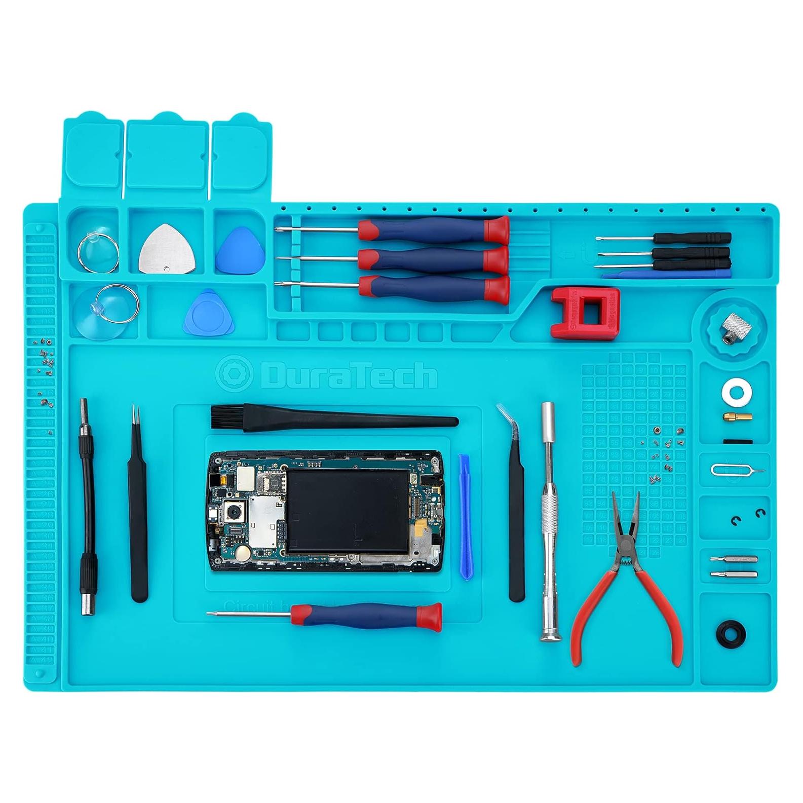 Alfombrilla de Soldadura de Silicona DURATECH 45x30cm Resistente al Calor