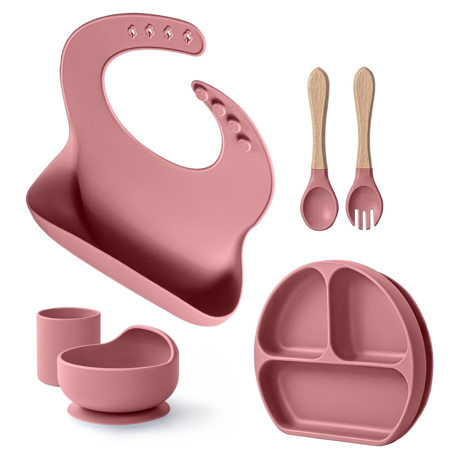 Juego de Alimentación para Bebés WiLLBEttER 6 Piezas Rosa