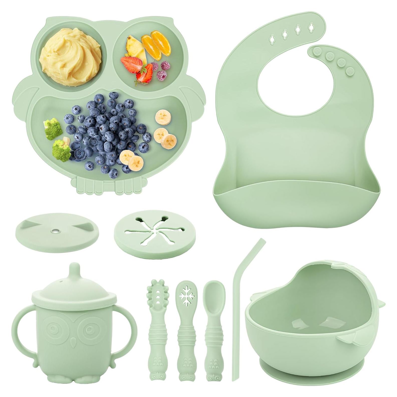 Juego de Alimentación para Bebés Bnditeu 10 Piezas Verde