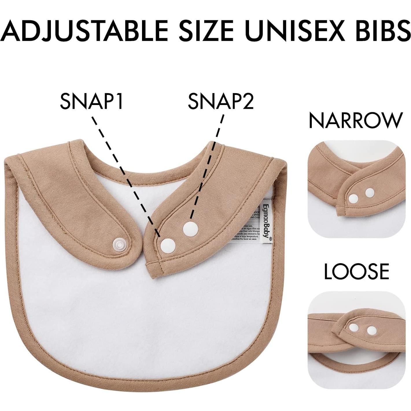 Paquete de 10 Baberos de Algodón Orgánico para Bebé - Conjunto Inspire