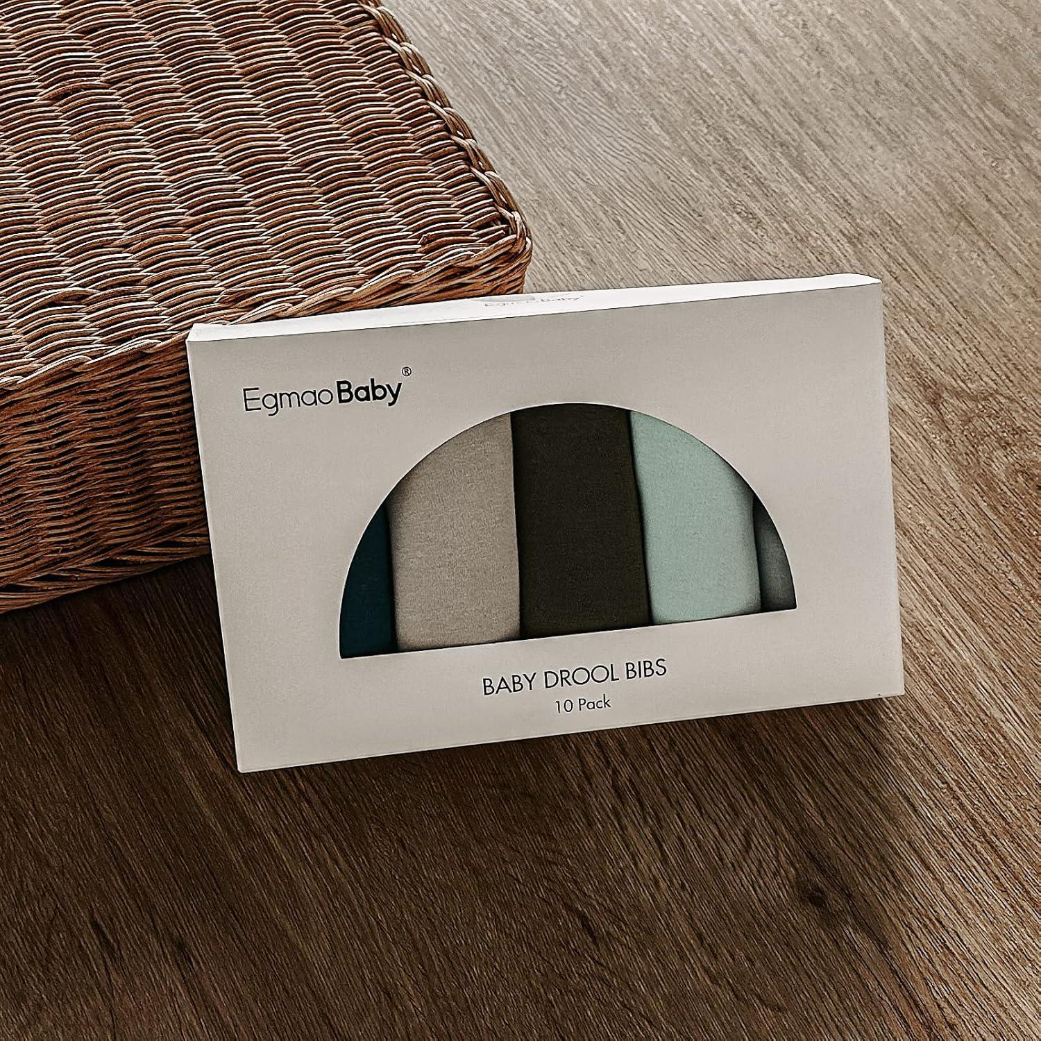 Paquete de 10 Baberos de Algodón Orgánico para Bebé - Conjunto Inspire