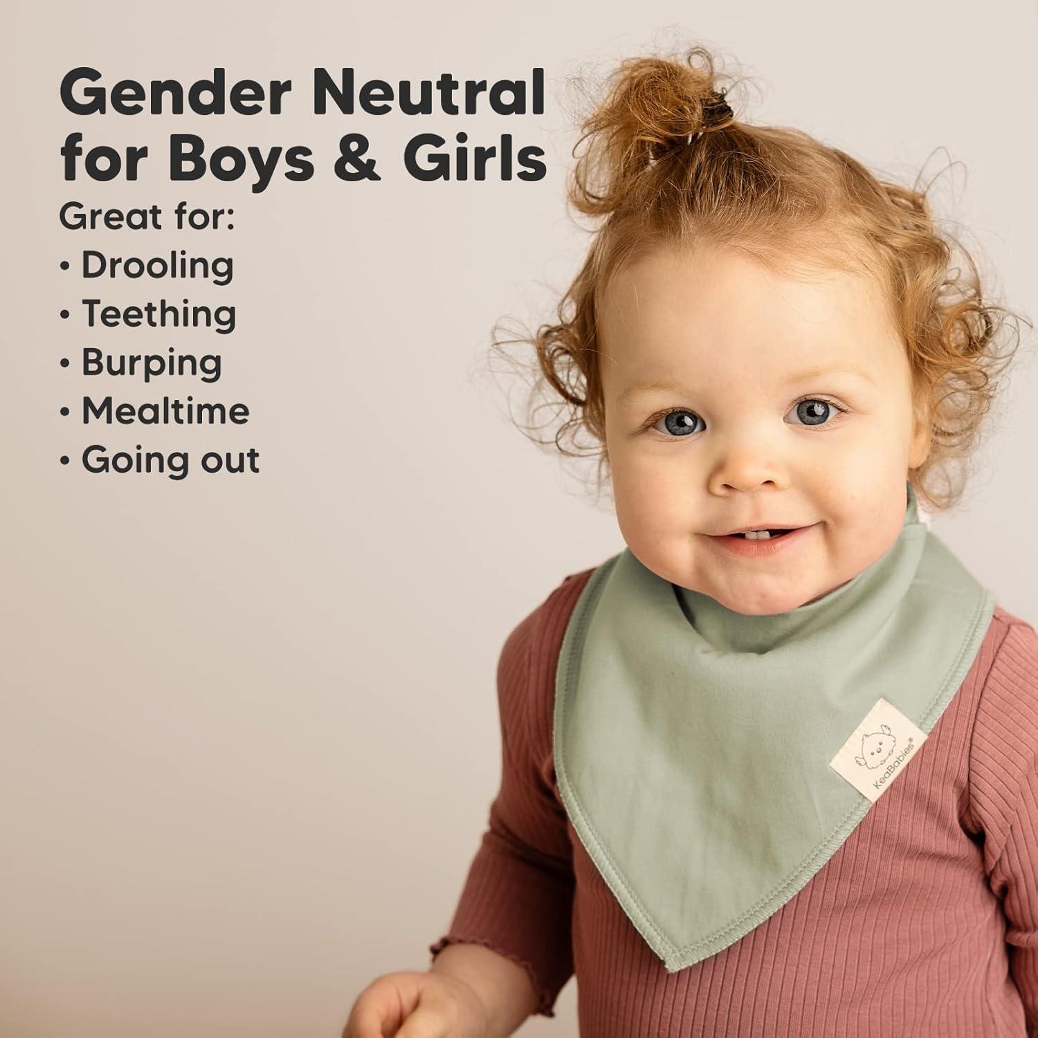 Paquete de 8 Baberos de Bandana KeaBabies 100% Algodón