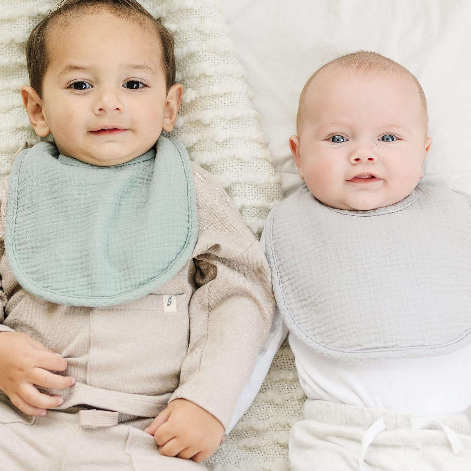 Baberos de Muselina Konssy 8 Piezas Unisex Ajustables