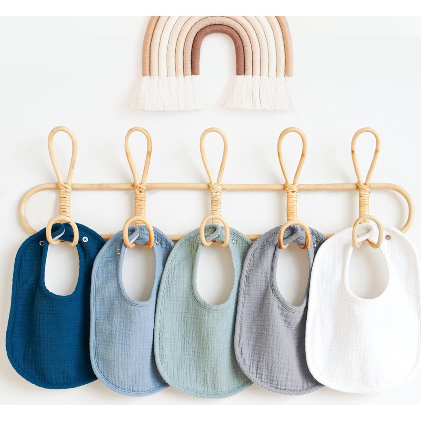 Baberos de Muselina Konssy 8 Piezas Unisex Ajustables