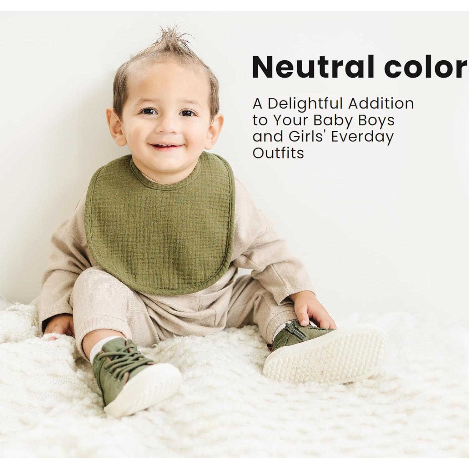 Baberos de Muselina Konssy 8 Piezas Unisex Ajustables