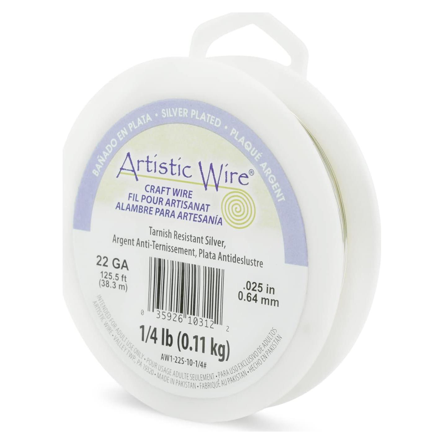 Alambre Artístico Plateado 22 Calibre 38.1 m para Manualidades