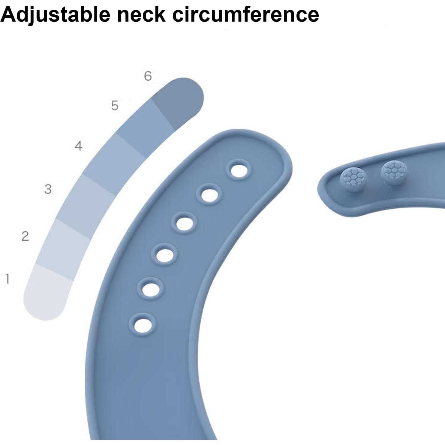 Bibs de Silicona Ajustables y Lavables para Adultos - Gris