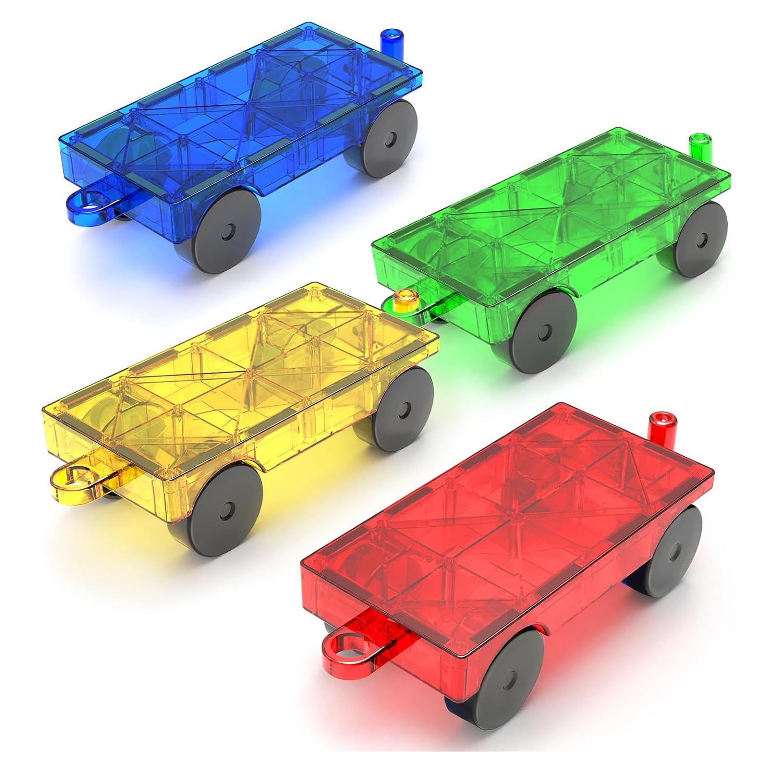 Juego de Construcción de Coches Magnéticos Feoxialy 4 Piezas