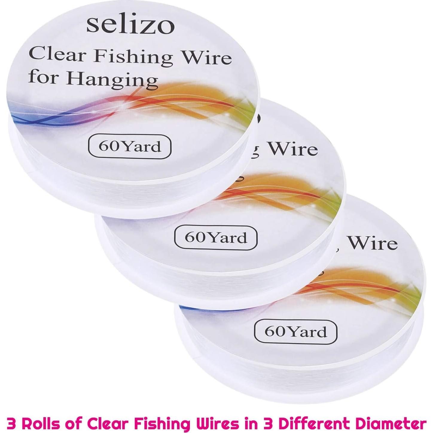 Hilo de Pesca Selizo 3 Rollos Nylon Transparente 164.59 m