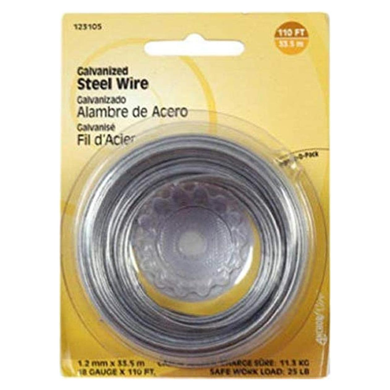 Alambre de Acero Galvanizado Hillman 16 Gauge 7.62m Plata