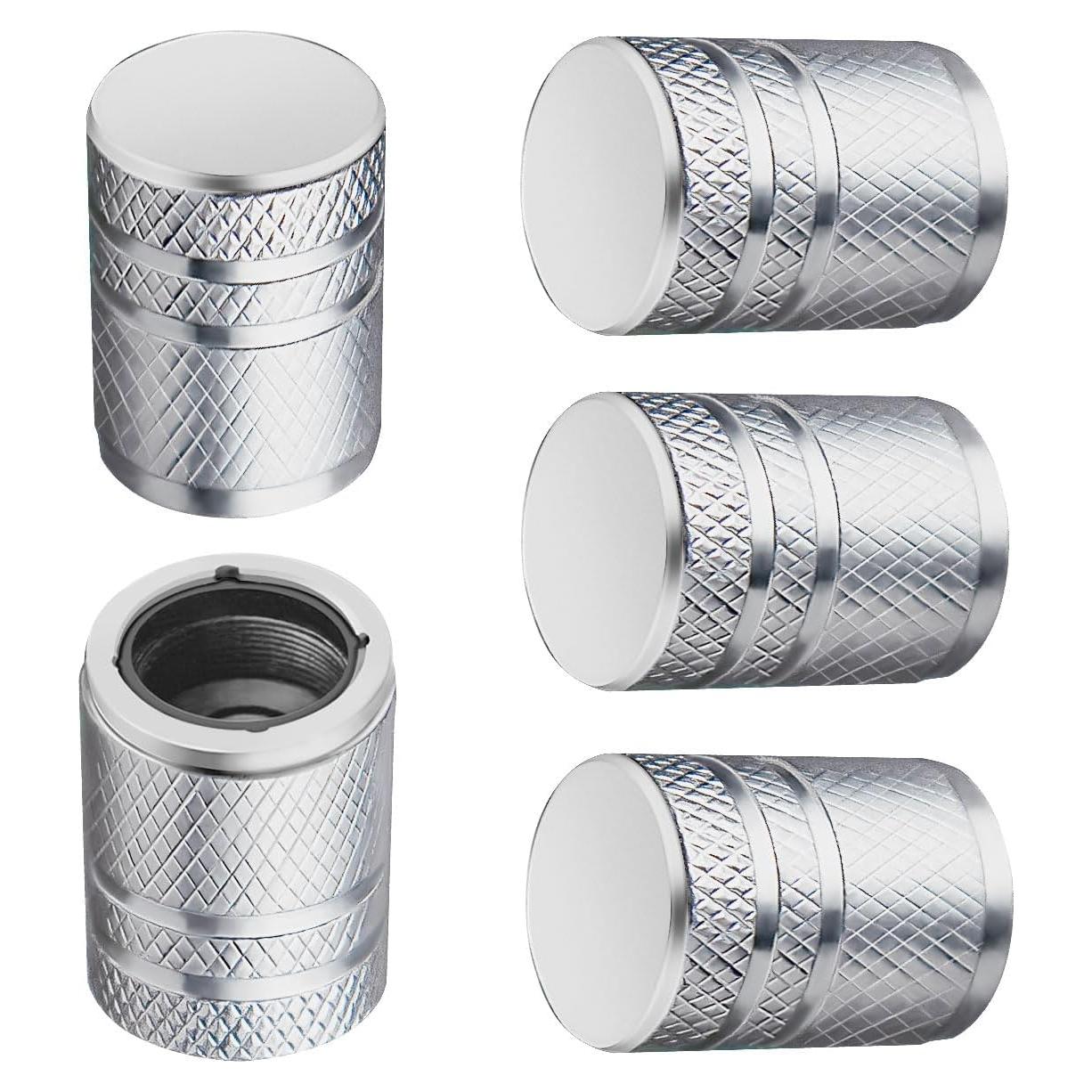 Tapas de Válvula de Neumático BAURATTI - Paquete de 5 - Metal y Plástico