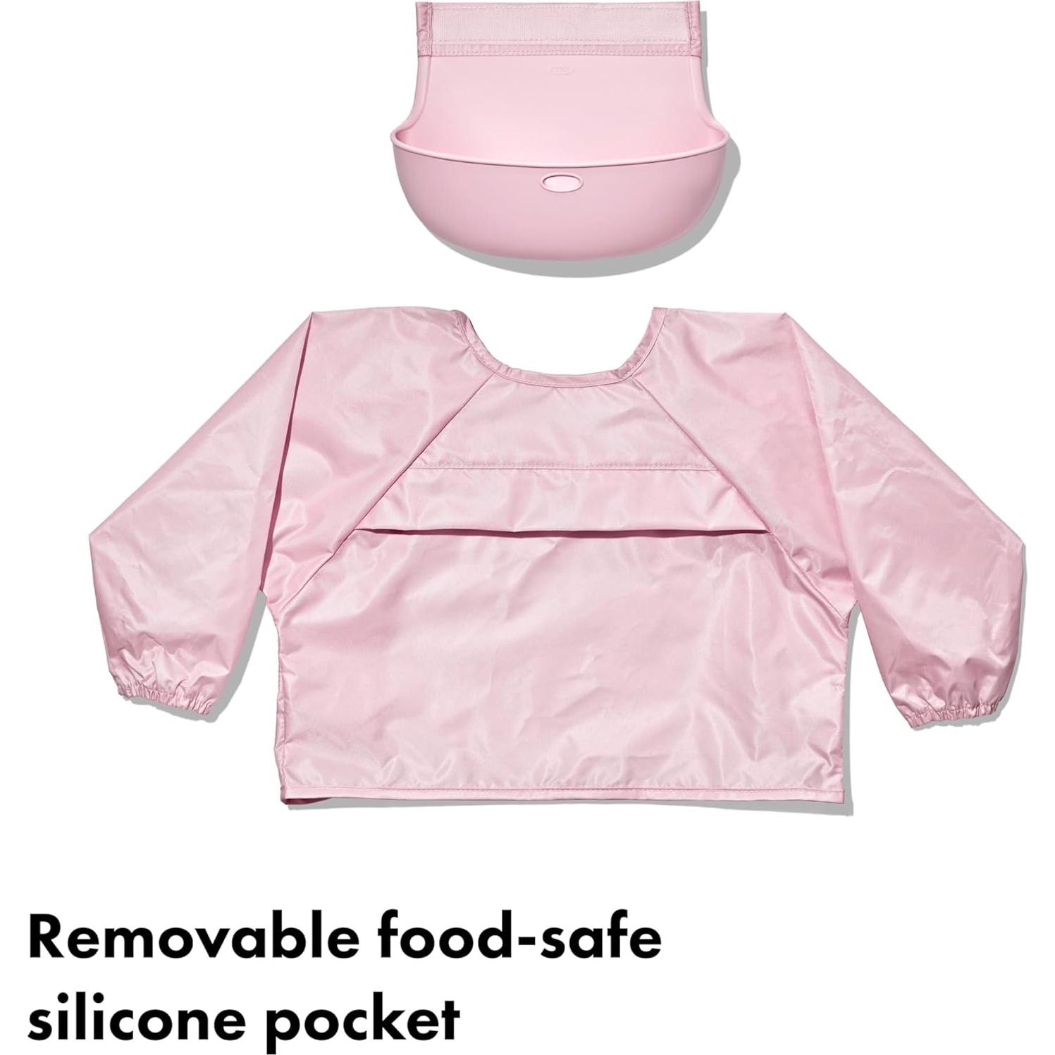 Babero enrollable con mangas OXO Tot - Floración - 9 a 24 meses