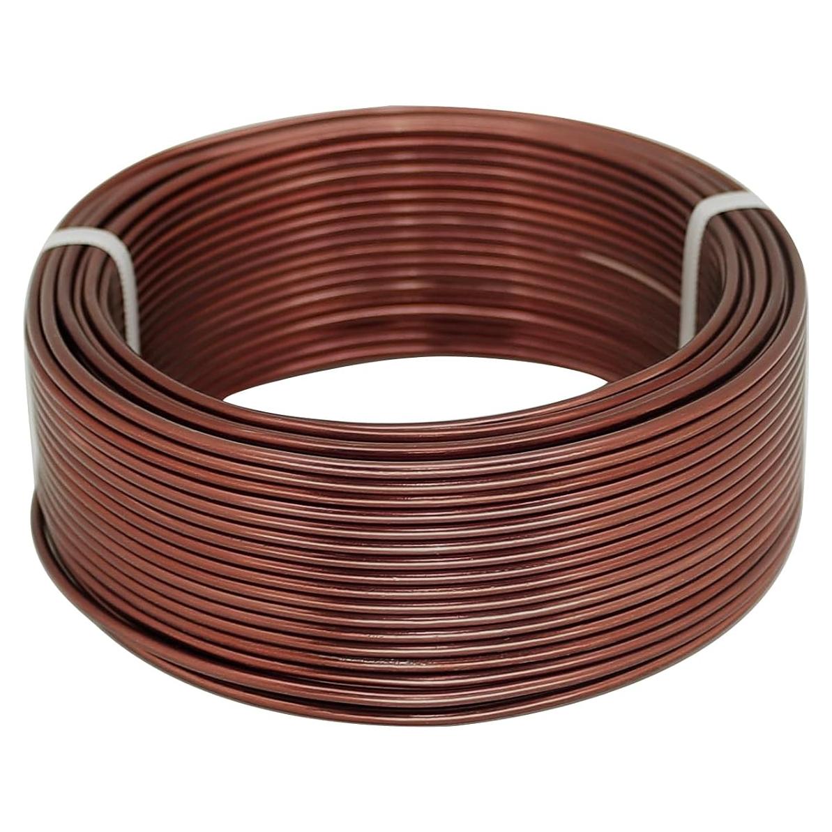 Alambre de Aluminio Flexible 2mm 28m Bronce para Manualidades