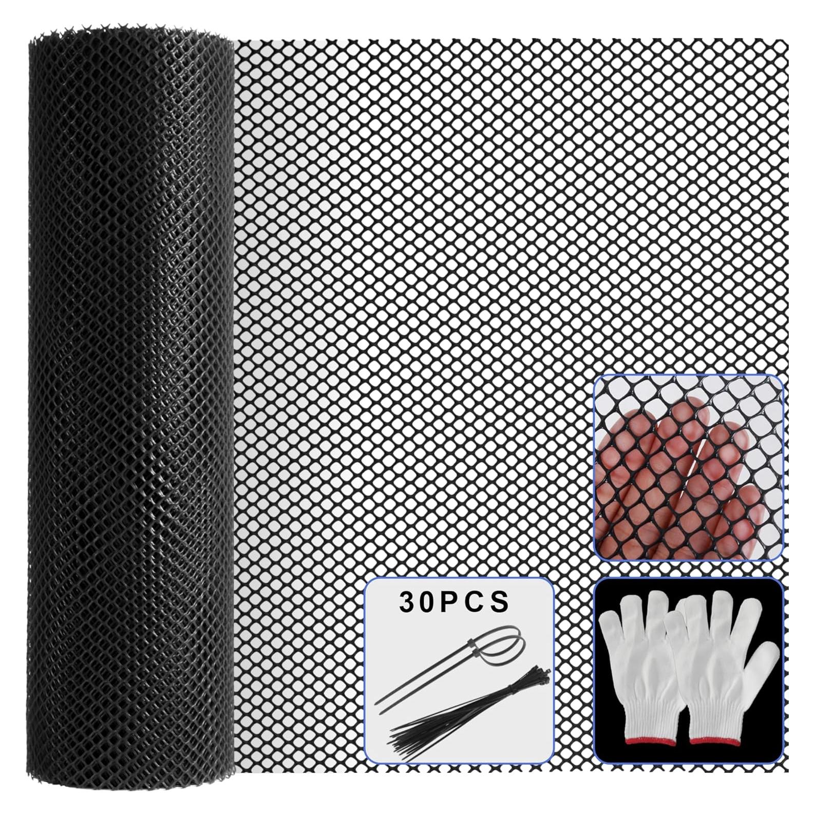 Malla de Alambre para Gallinas LIAQICHA 39.88 cm x 6.1 m Negra