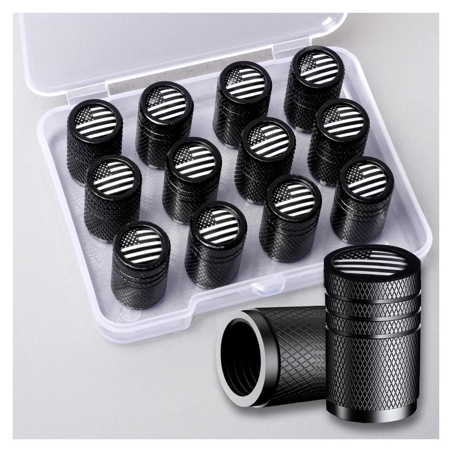 12 Tapones de Válvula de Neumático Muzioiernsu Aluminio Universal