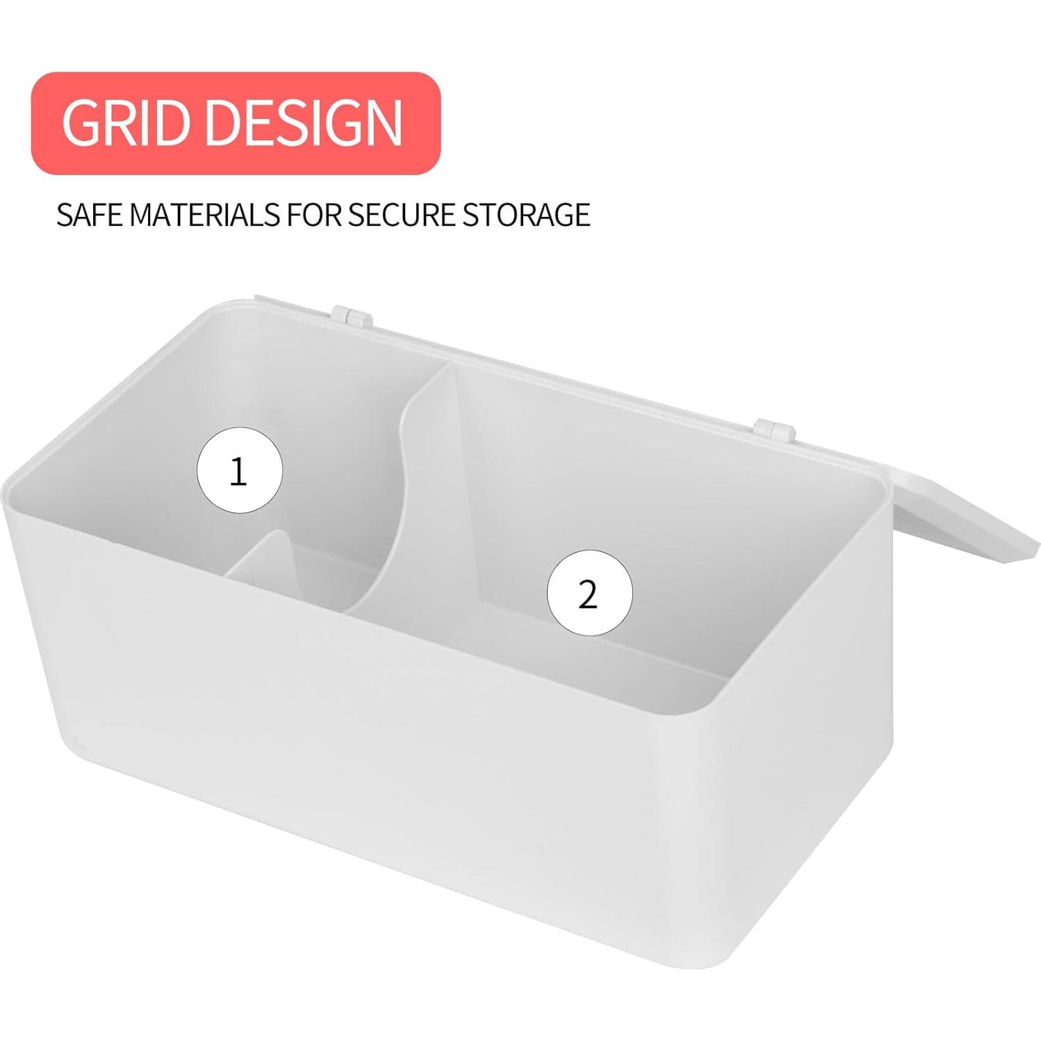 Organizador de Toallas Sanitarias ChengFu Blanco 25x13x11 cm