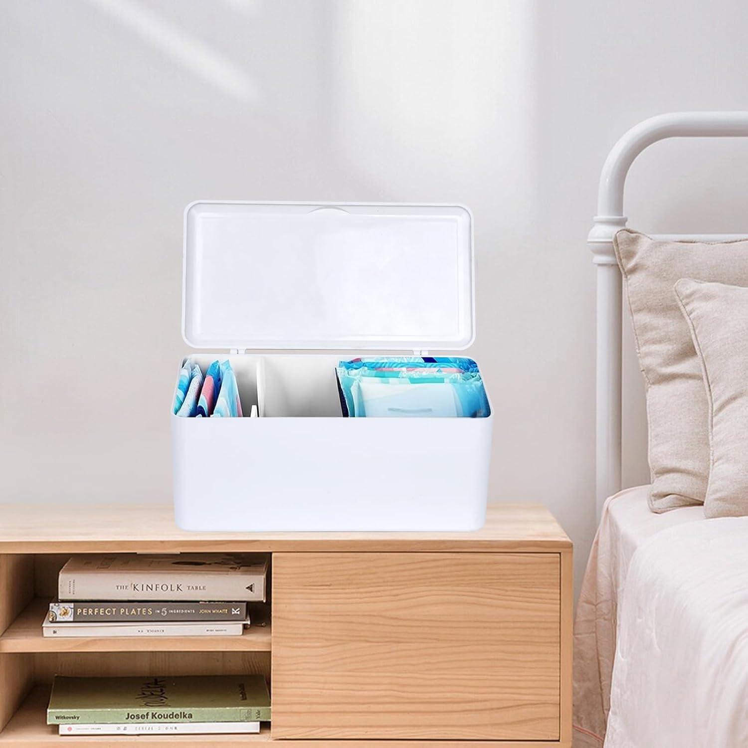 Organizador de Toallas Sanitarias ChengFu Blanco 25x13x11 cm