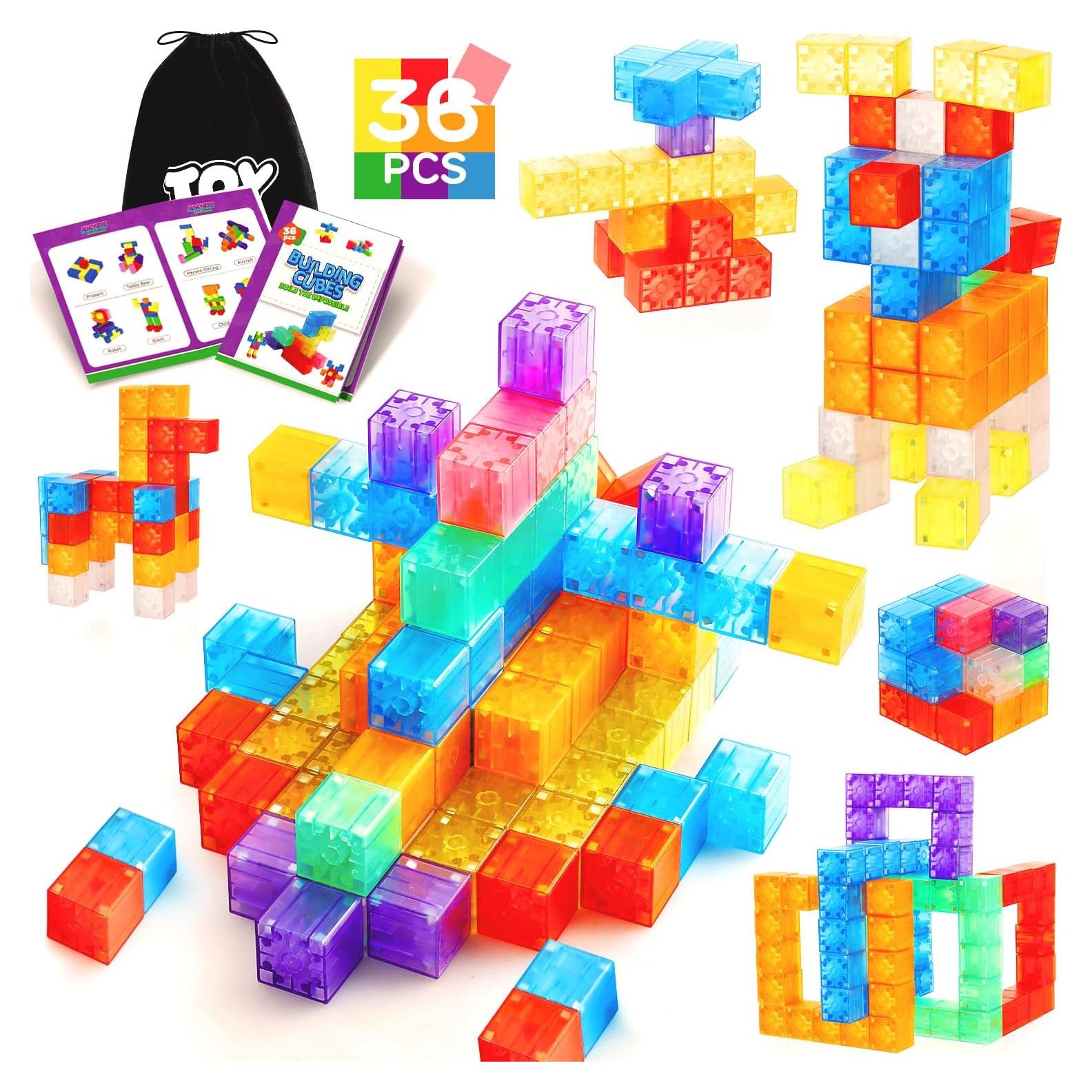 Bloques Magnéticos TOY Life 36 Pcs para Niños 3 a 8 Años