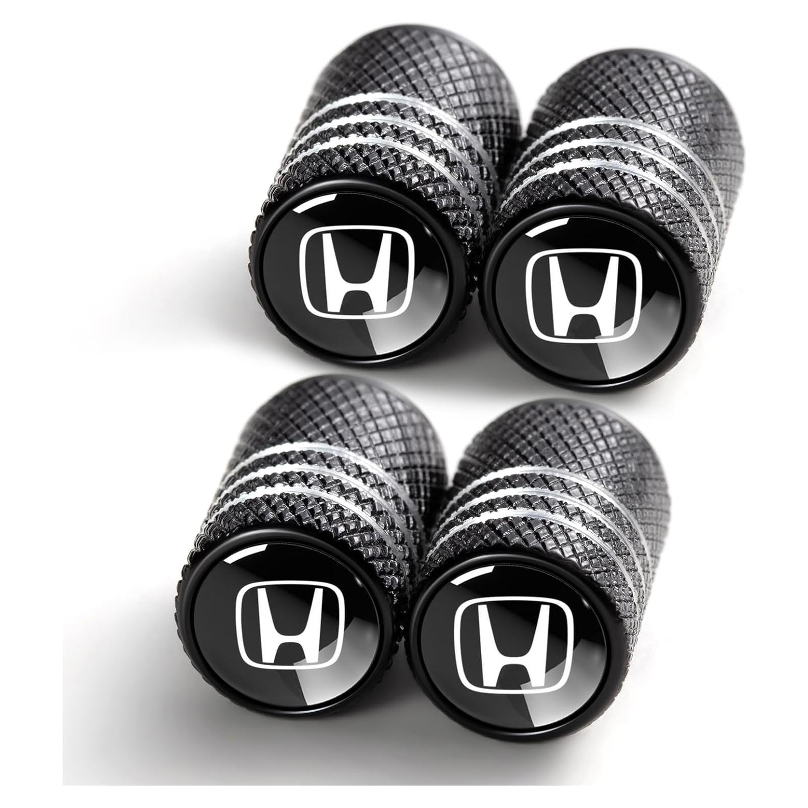 Tapa de Válvula de Neumático YUIQIEUY 4 Piezas Aluminio Negro