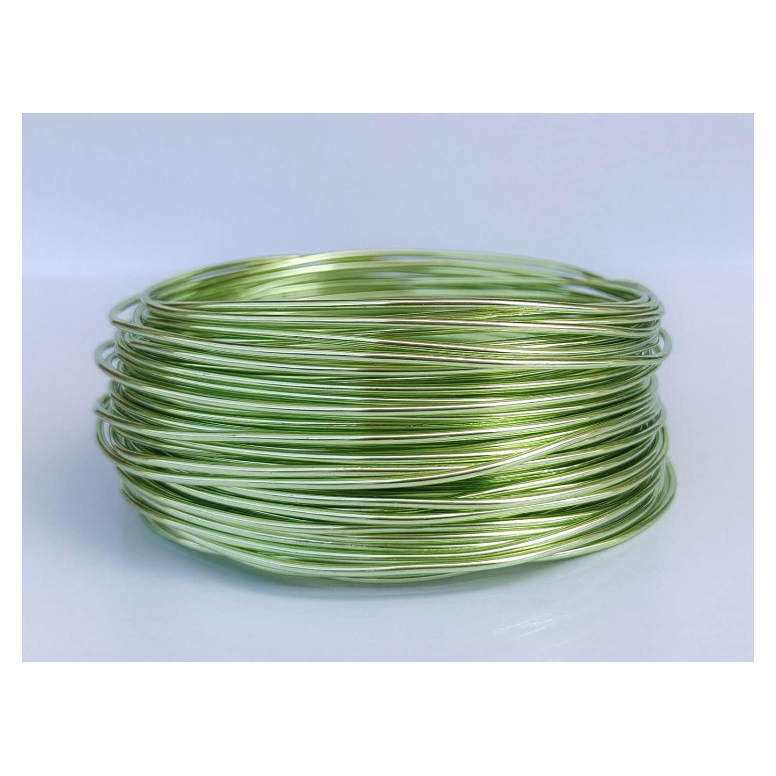 Alambre de Aluminio Anodizado 1.5mm Verde Fruta 15m DIY Joyería