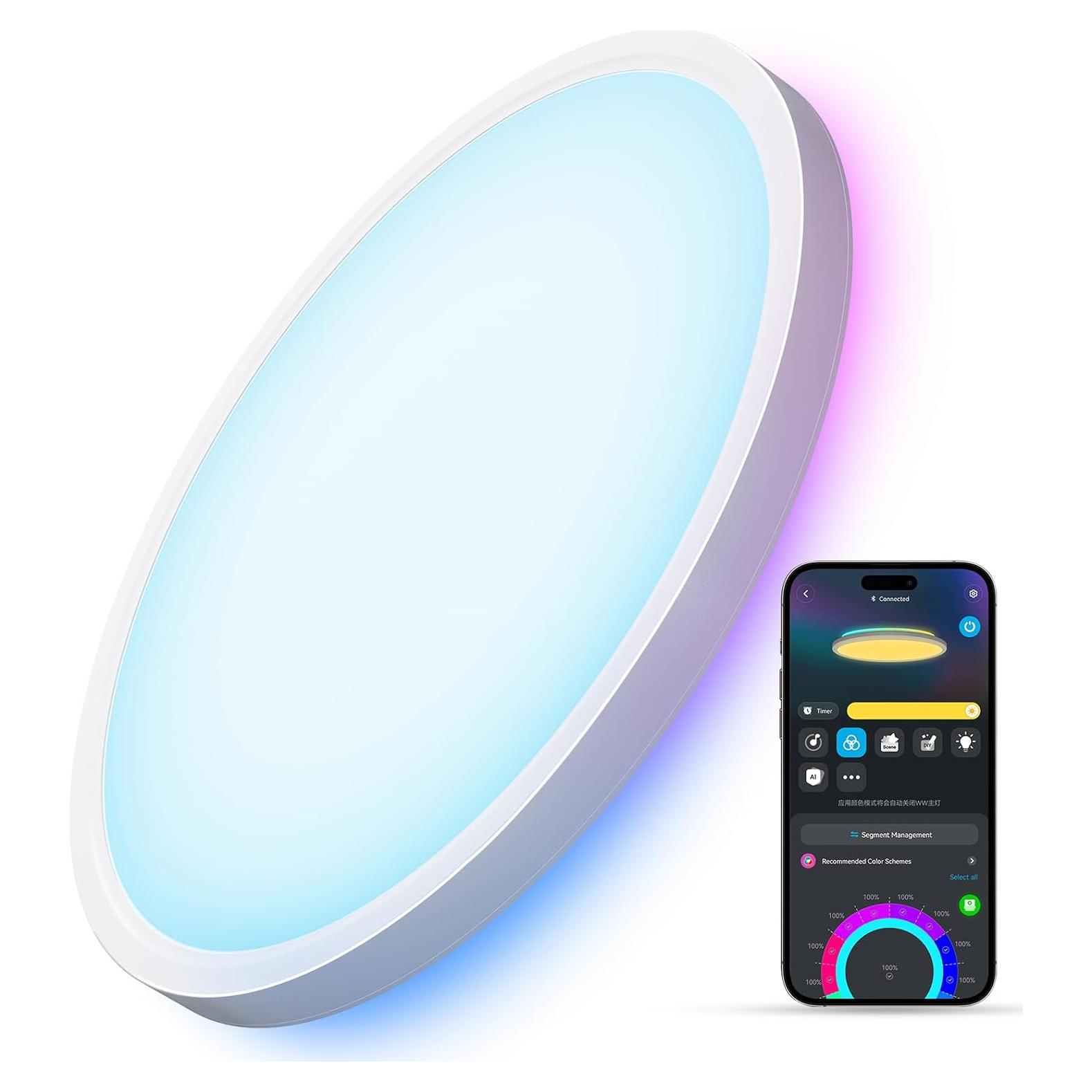 Govee Luz de Techo Inteligente LED RGBIC 30.5cm 2400LM