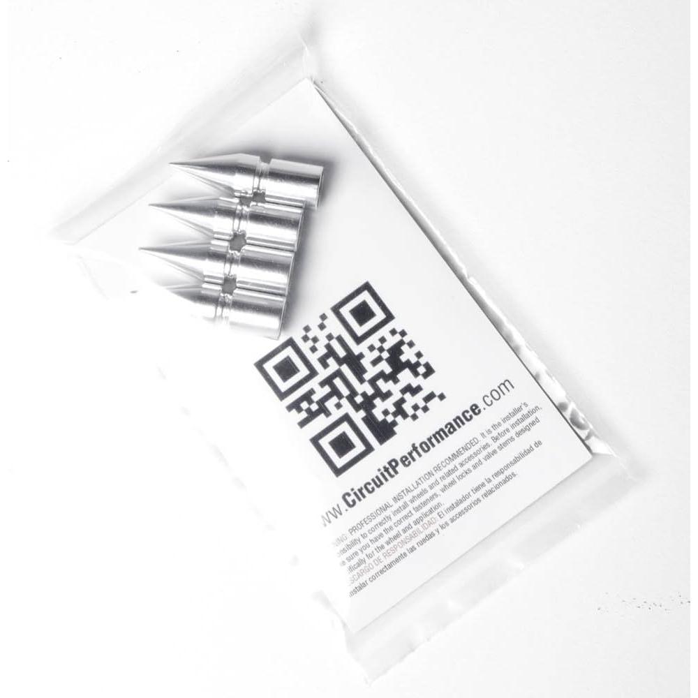 Tapa de Válvula Aluminio Plateado Circuit Performance VC6 - Juego de 4