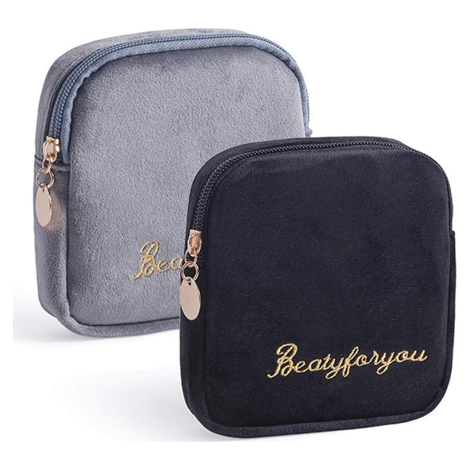 Bolsa de Almacenamiento de Compresas Tuciyke 13x13 cm - Negro y Gris