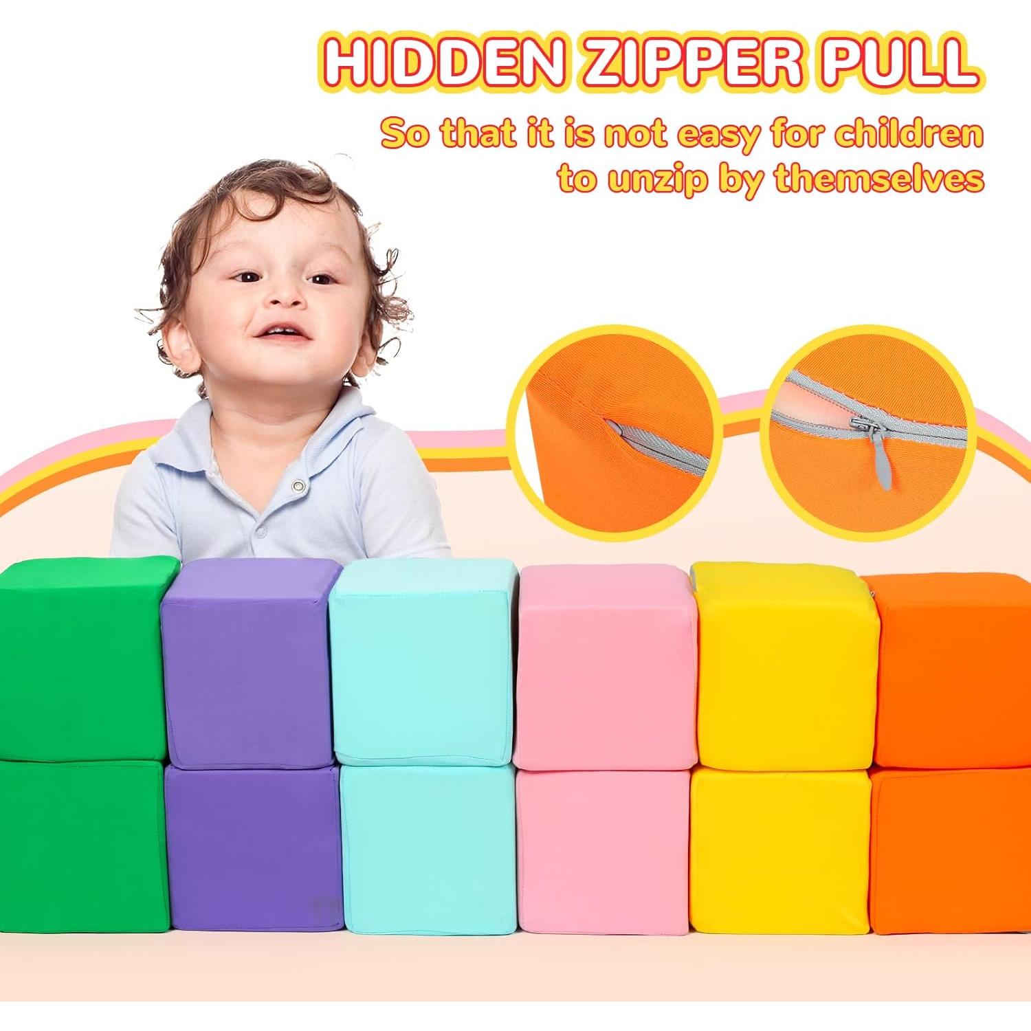 Bloques de Espuma Suaves TRENDBOX 12 PCS Coloridos para Niños